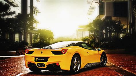 458 Ferrari Italia Amarillo Fondo De Pantalla HD Wallpaperbetter