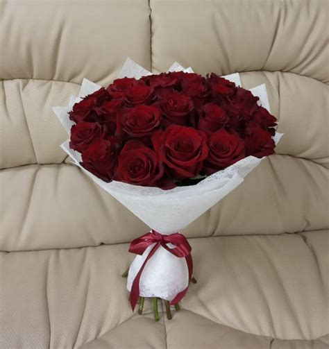 Букет из 25 роз (50 см) - Цветы НЕДОРОГО бесплатная доставка ...