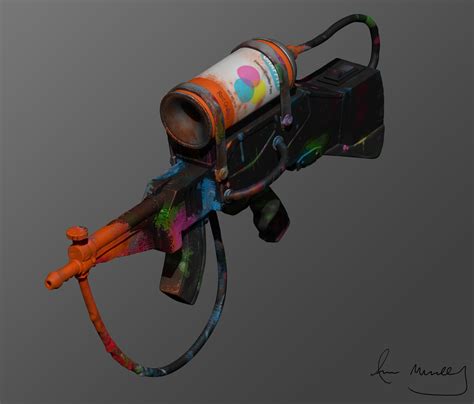 Artstation Spray Paint Machine Gun