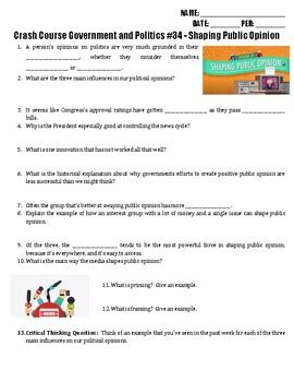 Crash Course Government and Politics #34 - Shaping Public Opinion 