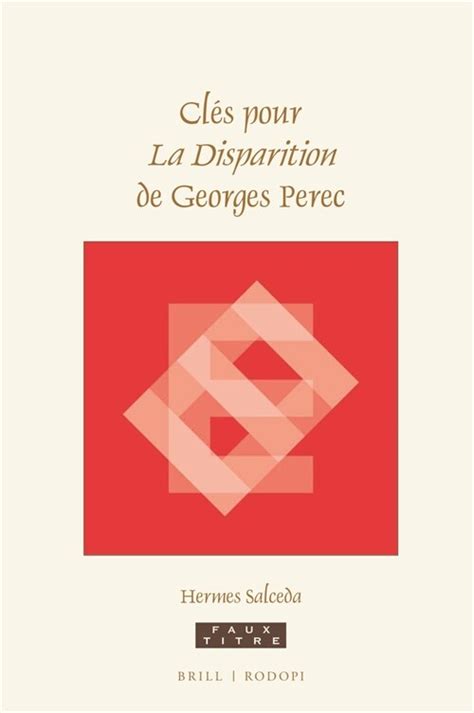 Cl Pour La Disparition De Georges Perec Hardcover