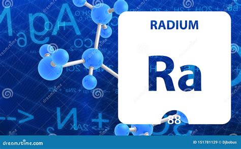 Radium Mendeleev Icon Symbol Radium Atom Element Periodic Table