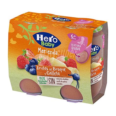 Hero Hero Merienda Tarritos De Fruta Manzana Pl Tano Fresa Y