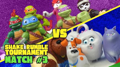 The Secret Life Of Pets Vs Ninja Turtles Toys Shake Rumble Tourney