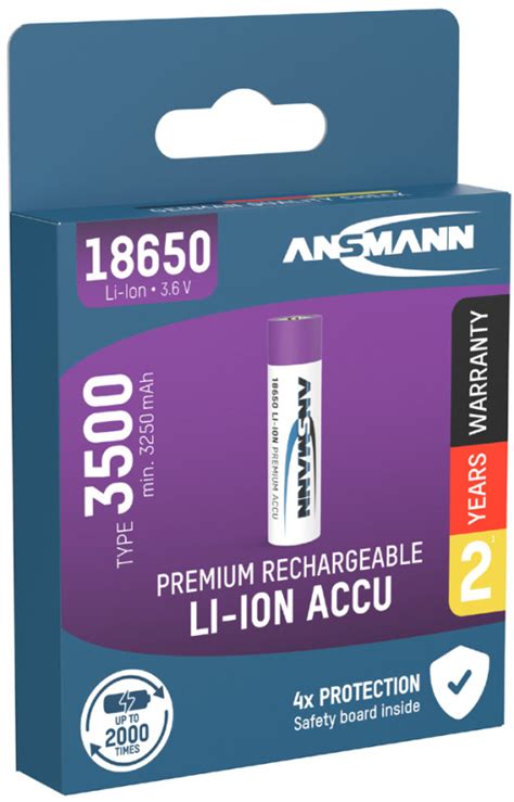 ANSMANN Pile Li Ion 18650 3 6 V 3500 MAh