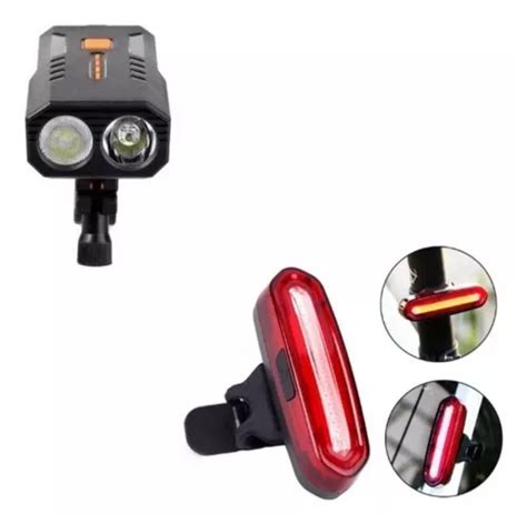 Farol Bike Led Duplo Lumens Bicycle Light Power Bank Parcelamento