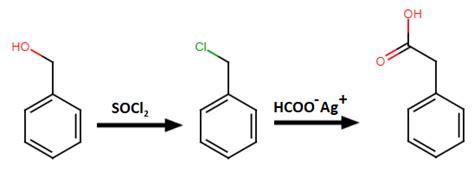 Organic Chemistry How To Convert Benzyl Alcohol To Phenylethanoic