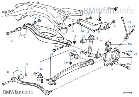 Rear Axle Support Wheel Suspension BMW 8 E31 850Ci M70 Europe