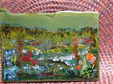 Fused Glass Landscape Etsy