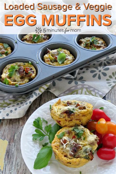 Breakfast Egg Muffins With Veggies And Sausage Minutes For Mom