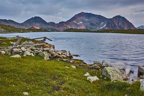 Kamenitsa Peak Colored in Red from Last Ray of Sun, Pirin Mountain ...