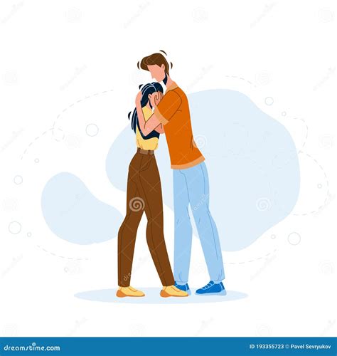 Man Forgive and Hugging Woman Relationship Vector Stock Vector ...