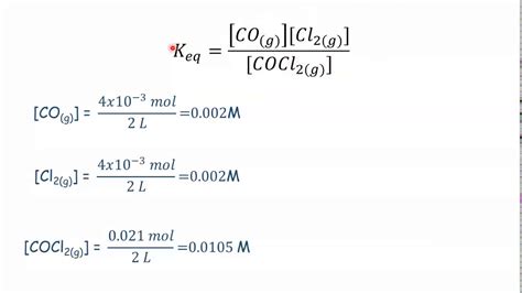 Equilibrio Químico Calculo De Keq Para Disociación Youtube