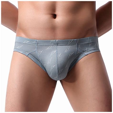 Jaycosin Men Underwear Mesh Sexy Men Briefs Solid Ultra Thin Breathable