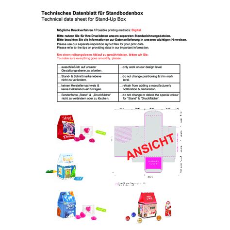 Lindt Standbodenbox Werbeverpackung Mischung Werbeverpackung Aus