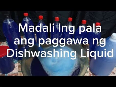 Ganito Ang Paggawa Ng DishWashing Liquid SazzyMomVlog YouTube