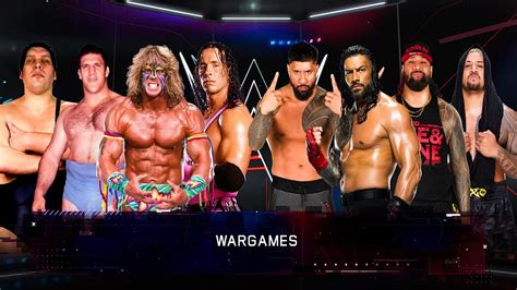 Wwe K Legends Vs The Bloodline Wargames Youtube