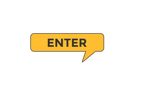 Enter Button Vectors Sign Label Speech Bubble Enter Vector Art