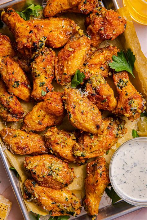 Crispy Garlic Parmesan Wings Air Fryer Butter Be Ready