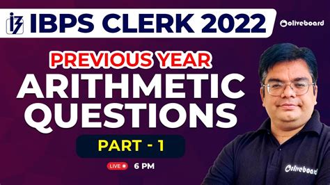 IBPS Clerk 2022 Previous Year Arithmetic Questions Part 1 IBPS