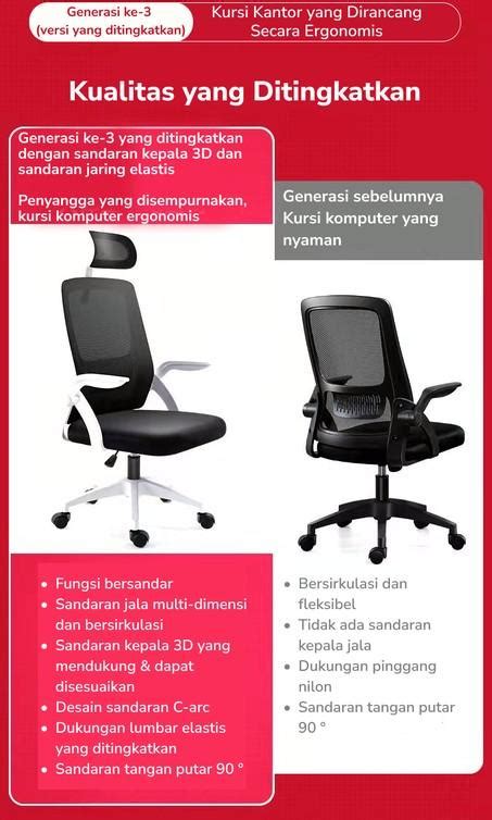 Kursi Kantor Ergonomis Perabotan Rumah Di Carousell