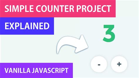 Simple Increment And Decrement Counter Vanilla JavaScript Project