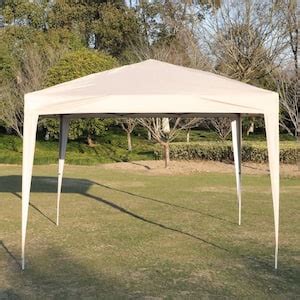 VIVOHOME 10 Ft X 10 Ft Beige 210D Oxford Outdoor Easy Pop Up Canopy