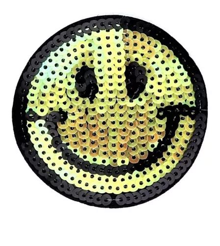 Parche Bordado Emoji Carita Feliz De Lentejuela Tama O Chico Mercadolibre