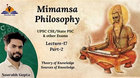 Mimamsa Philosophy Part 2 Sources Of Knowlwdge For UPSC State PSC