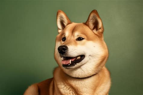 Premium Ai Image A Dog With A Brown Shiba Inu Face