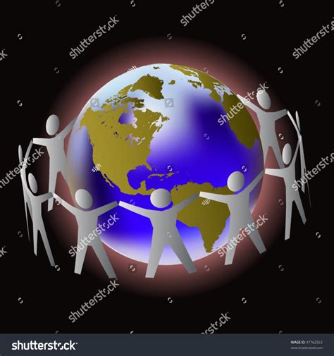 1,186 People Holding Hands Around A Globe Stock Vectors and Vector Art ...