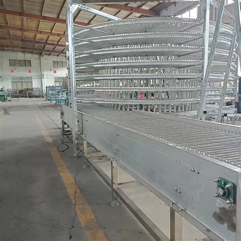 Bakery Bread Spiral Stainless Steel Cooling Tower Conveyor Floor