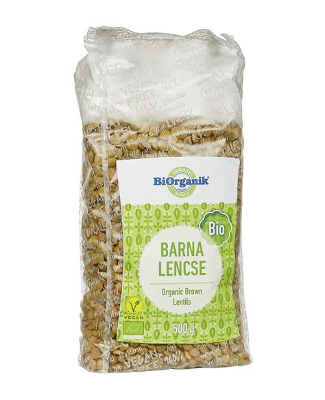 BIO Barna Lencse 500g Biorganik Hu