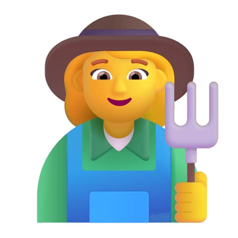 Woman Farmer 3d Default Icon Fluentui Emoji 3d Iconpack Microsoft