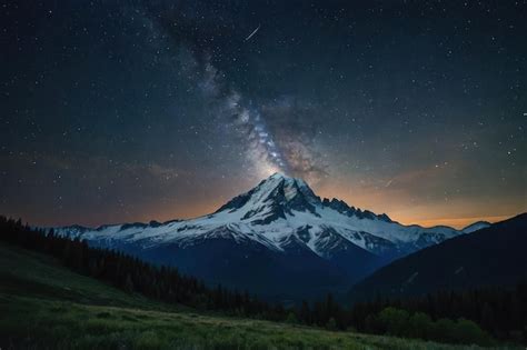 Premium Photo Imagine A Starry Night Sky Above A Silent Mountain