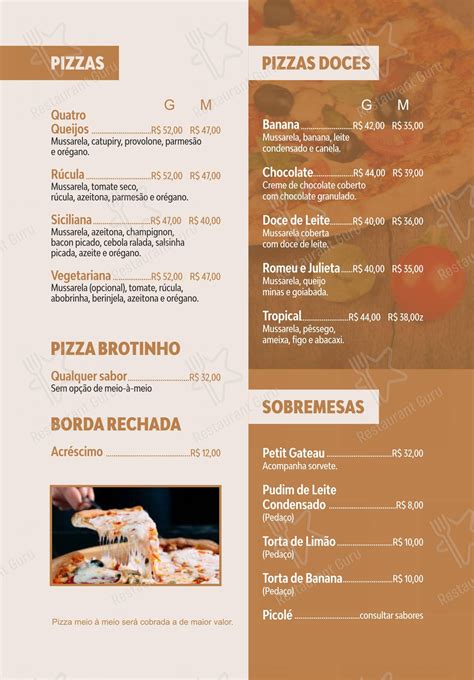 Menu Em Restaurante E Pizzaria Paladar Mineiro São Lourenço