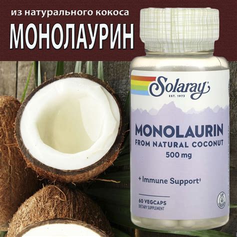 MONOLAURIN Монолаурин 500мг*60 капсул Solaray - купить с доставкой по ...
