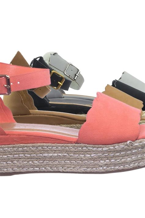 Infinity06 Scallop Espadrille Jute Rope Wrap Platform Flatform Flat