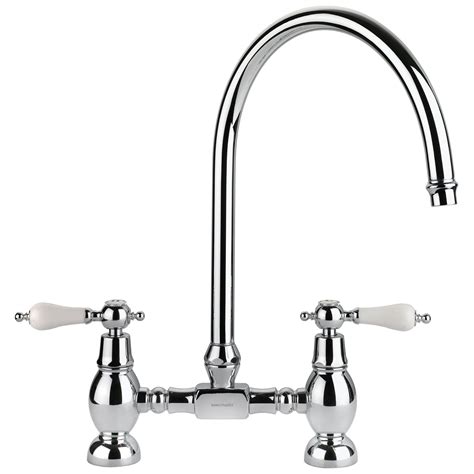 Rangemaster Belfast Traditional Bridge Chrome Kitchen Sink Tap