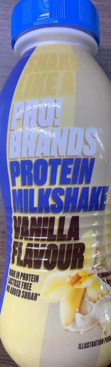 Protein milkshake vanilla Pro Brands kalórie kJ a nutričné hodnoty