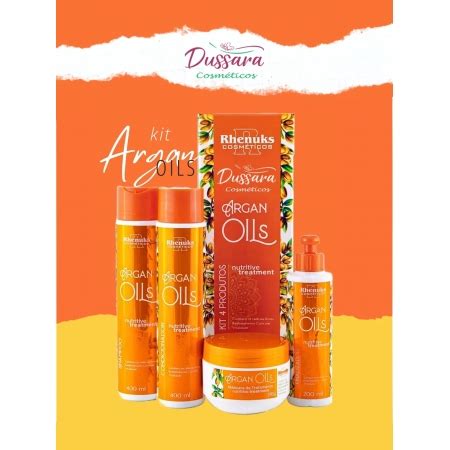 KIT CAPILAR ARGAN OILS 4 ITENS Dussara Cosmeticos