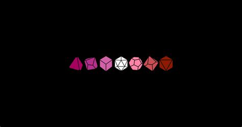 Lesbian Pride Dice Dungeons And Dragons Dice Sticker TeePublic