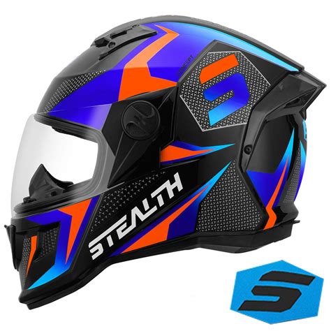 Capacete Fechado Moto Stealth Concept Masculino E Feminino Viseira