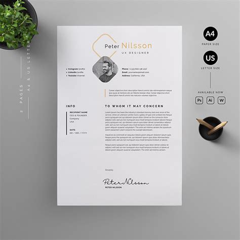 Modern Resume Template Behance