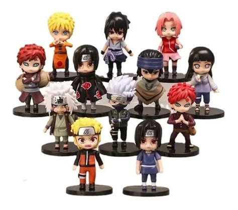 12 Figuras Naruto Shippuden 8cm Coleccionable Anime Kawaii Cuotas