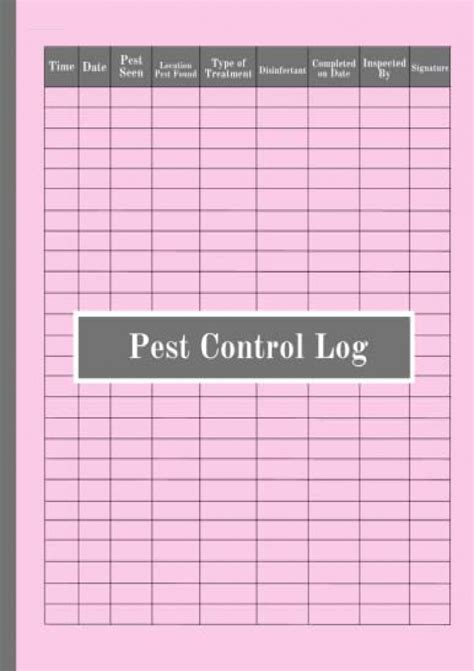 Get ️pdf️ Download Pest Control Log Pest Control Log Book With Simple Sheets To Keep Record