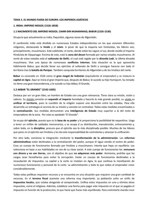 TEMA 5 Apuntes Del Tema 5 De La Asignatura Historia Moderna Segundo