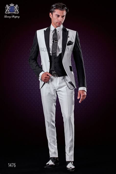 Traje De Novio Patchwork Blanco Y Negro Mario Moreno Moyano Estilos