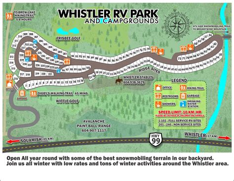 Site Map – Whistler RV Park and Campground