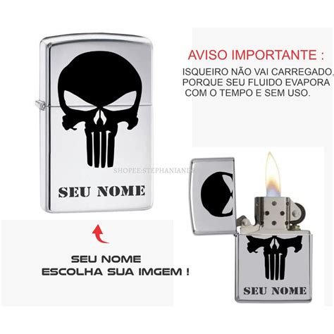 Isqueiro Zippo Personalizado Retro Clássico Cromado SEM FLUIDO